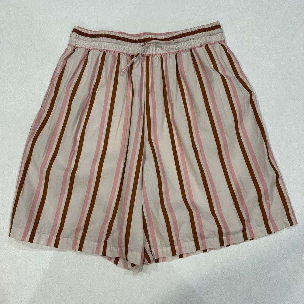 Anthropologie Striped Shorts Size M Pull-On Casual Summer